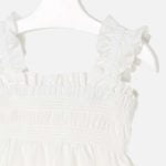 MAYORAL Vyšívané šaty na ramienka biele Embroidered dress white 3940 | Welcomebaby.sk