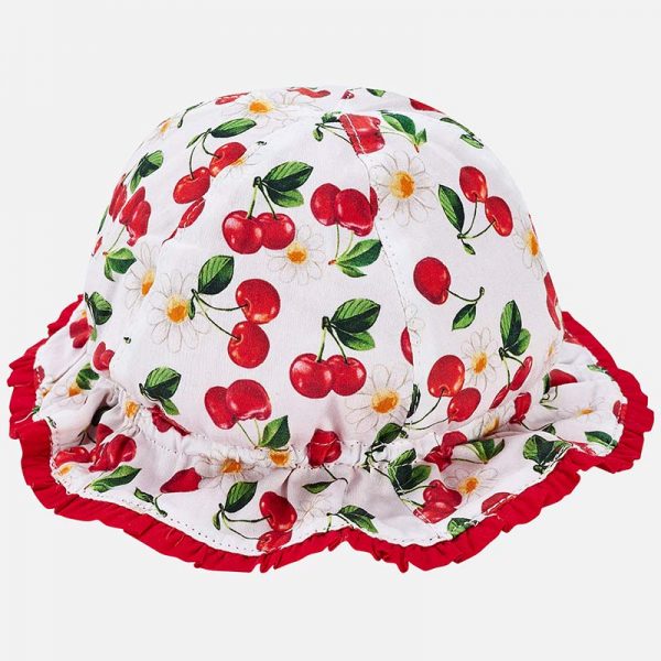 Bavlnený letný klobúčik s čerešňami Mayoral | Welcomebaby.sk