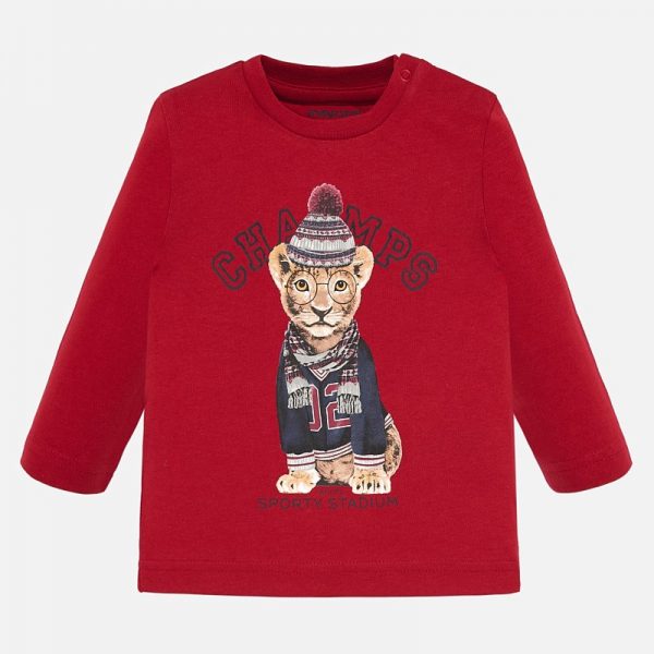 Chlapčenské tričko Tiger Mayoral červené | Welcomebaby.sk