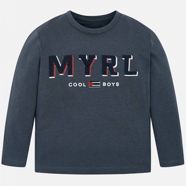 Chlapčenské tričko s nápisom MYRL Cool Boys Mayoral sivé | Welcomebaby.sk