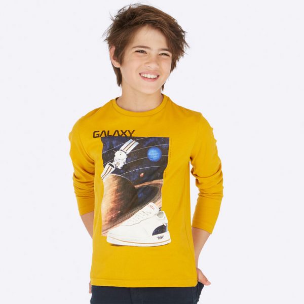 Chlapčenské tričko s nápisom Galaxy Mayoral žlté | Welcomebaby.sk
