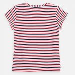 Dievčenské pruhované tričko s mašľou Mayoral červená | Welcomebaby.sk