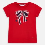 Dievčenské tričko s mašľou Mayoral červené | Welcomebaby.sk