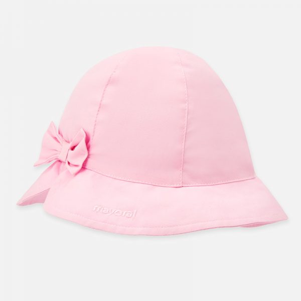 Dievčenský bavlnený klobúčik s mašľou Mayoral ružový | Welcomebaby.sk