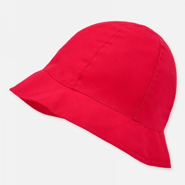 Dievčenský bavlnený klobúčik s mašľou Mayoral červený | Welcomebaby.sk