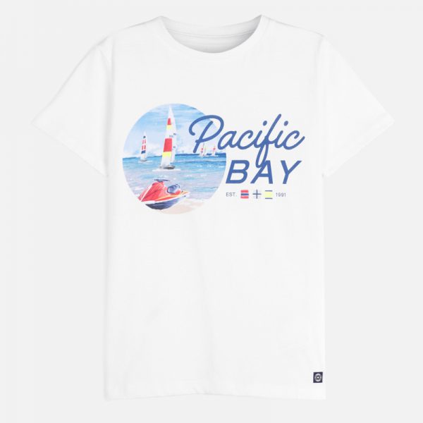 Chlapčenské tričko Pacific bay Mayoral biele | Welcomebaby.sk