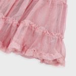 Tylová sukňa s jemnými striebornými trblietkami Mayoral ružová