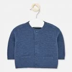Chlapčenský klasický sveter na gombíky Mayoral modrý