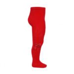 CÓNDOR Hladké pančuchy na boku s mašľou červené Tights with satin bow red 2482 | Welcomebaby.sk