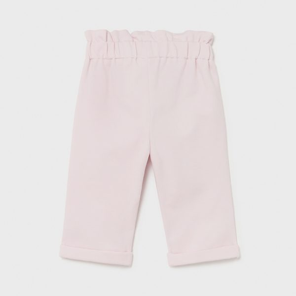 Dievčenské nohavice s vysokým pásom na gumu Mayoral baby ružová | Welcomebaby.sk