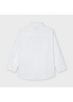 Chlapčenská ľanová bodkovaná košeľa Mayoral biela