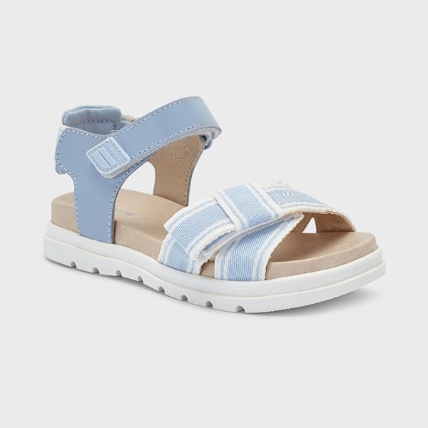 Dievčenské sandále s mašľou Mayoral biele modré | Welcomebaby.sk