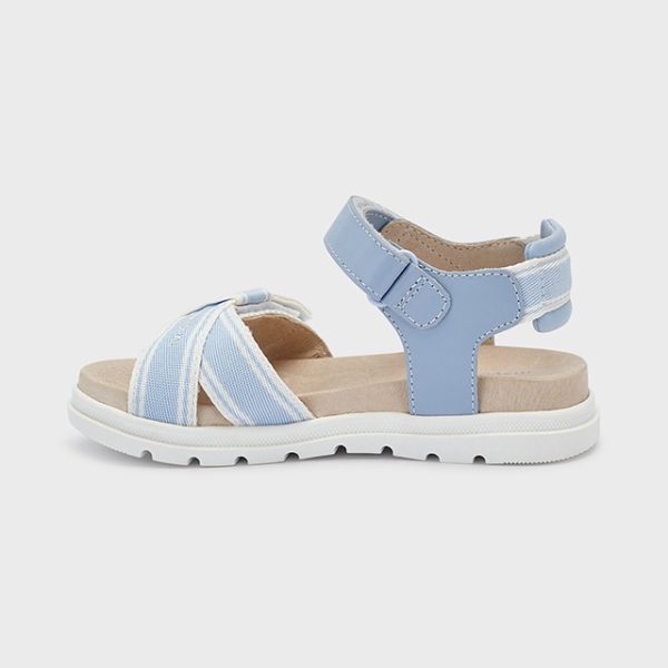 Dievčenské sandále s mašľou Mayoral biele modré | Welcomebaby.sk