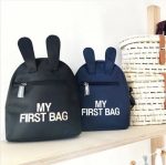 Detský ruksak s uškami My first bag Childhome čierny