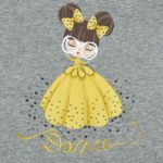 Dievčenské tričko s nápisom Dance Mayoral sivé