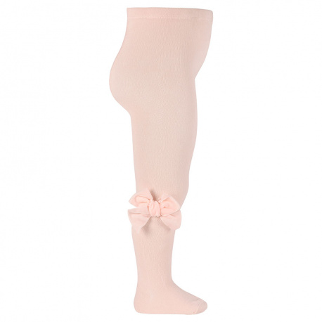 CÓNDOR Hladké pančuchy 674 nude s veľkou velvet mašľou Tights with velvet bow 2489 | Welcomebaby.sk