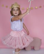 Objemná tutu sukňa dolly skirt Manufaktura Falbanek rose quartz nude pudrovoružová | Welcomebaby.sk