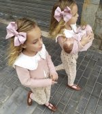 Sviatočná veľká mašľa do vlasov Cóndor pale pink Big bow 50955 | Welcomebaby.sk