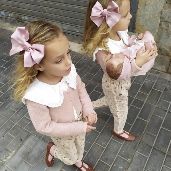 Sviatočná veľká mašľa do vlasov Cóndor pale pink Big bow 50955 | Welcomebaby.sk