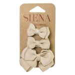 Elegantná mašľa do vlasov 3set Siena béžová beige | Welcomebaby.sk