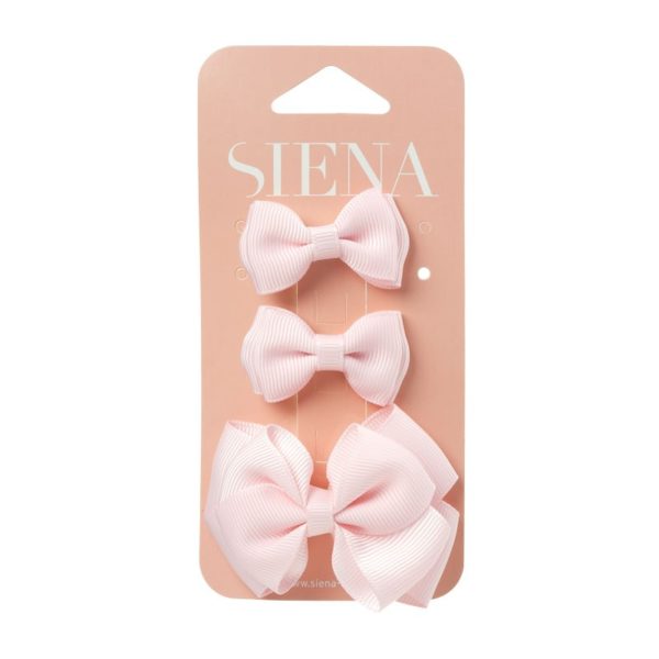 Elegantná mašľa do vlasov 3set Siena baby ružová | Welcomebaby.sk