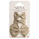 Elegantná mašľa do vlasov 3set Siena béžová beige | Welcomebaby.sk