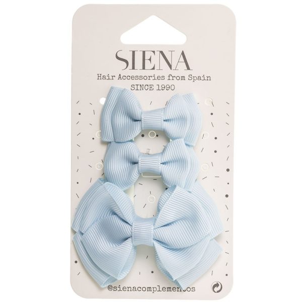 Elegantná mašľa light blue do vlasov 3set Siena baby modrá | Welcomebaby.sk