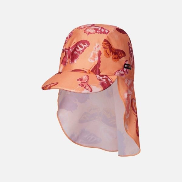 Dievčenská predĺžená šiltovka s UV ochranou Reima Mustekala coral pink korálová | Welcomebaby.sk