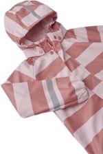 Tenká pruhovaná nepremokavá bunda Reima Vesi rose blush ružová | Welcomebaby.sk
