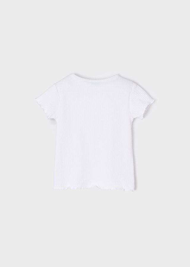 2pack dievčenských tričiek biele a pruhované modré Mayoral | Welcomebaby.sk
