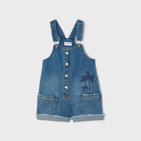 Rifľový kraťasový overal Mayoral Jean short overalls modrý | Welcomebaby.sk