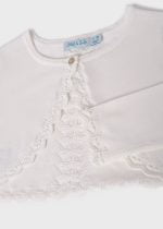 ABEL & LULA Bolerko biele Knit bolero cream 5366 | Welcomebaby.sk