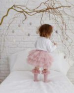 MANUFAKTURA FALBANEK Tutu sukňa dusty pink ružová bloomers | Welcomebaby.sk