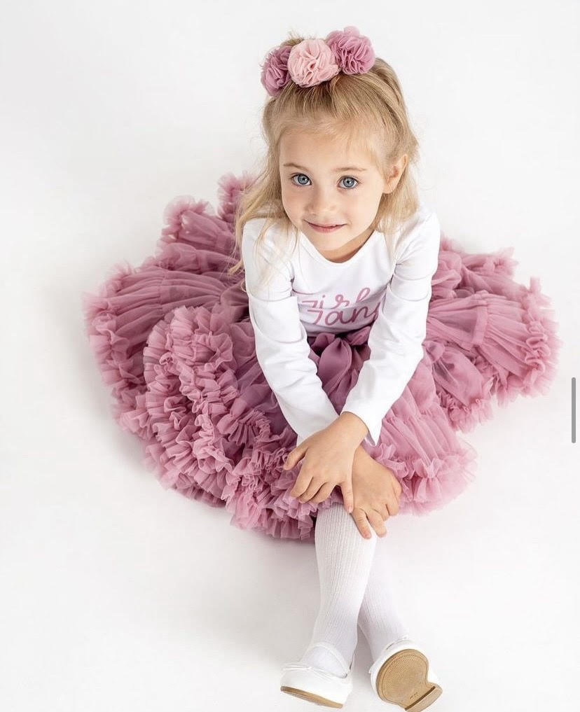 Objemná tutu sukňa dolly skirt Manufaktura F dusty pink ružová | Welcomebaby.sk