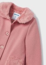 Štruktúrovaný baby kabát Structured knit coat baby Mayoral ružový blush 2432 | Welcomebaby.sk