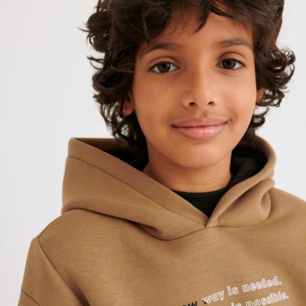Chlapčenská mikina s kapucňou Hoodie with central pocket boy Mayoral hnedá | Welcomebaby.sk