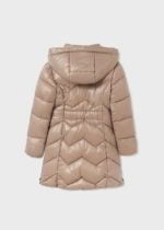 Dievčenská dlhá prešívaná bunda Long quilted coat girl Mayoral béžová | Welcomebaby.sk