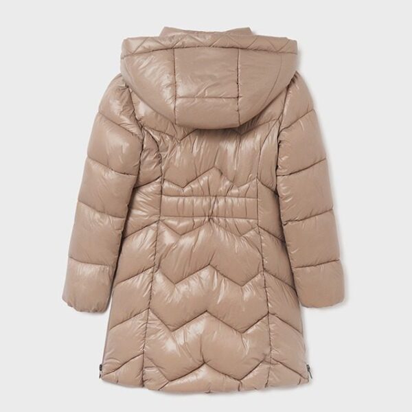 Dievčenská dlhá prešívaná bunda Long quilted coat girl Mayoral béžová | Welcomebaby.sk