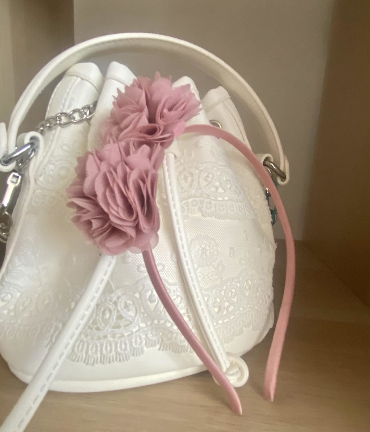 Čelenka s dvomi kvetmi Siena staroružová antique pink | Welcomebaby.sk