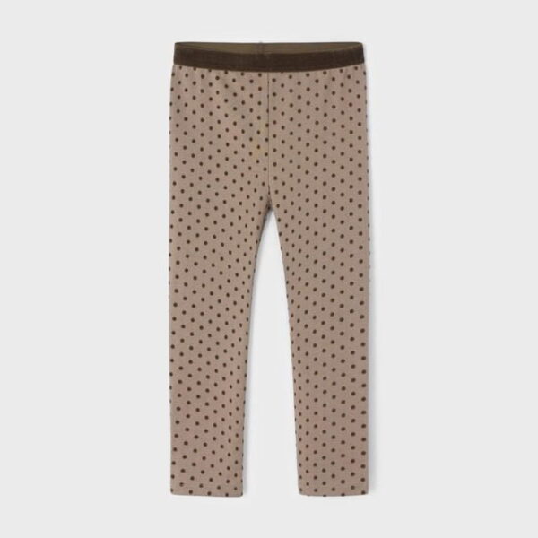 MAYORAL Bodkované legíny Polka dots leggings girl béžové mole | Welcomebaby.sk