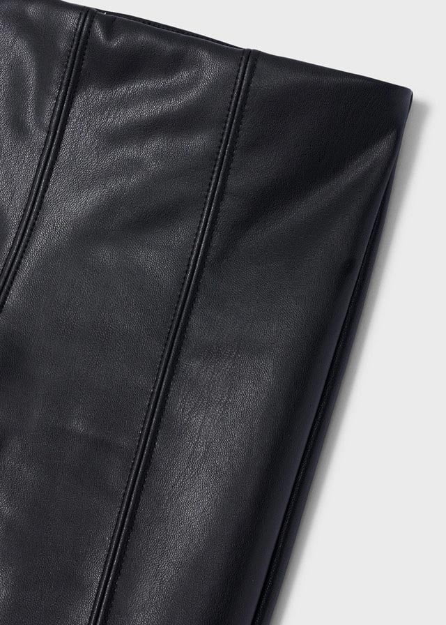 MAYORAL Koženkové legíny čierne Leatherette leggings black 4763 | Welcomebaby.sk