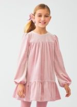 ABEL & LULA Kamienkové velvet šaty ružové Glitter velvet dress 5531003 | Welcomebaby.sk