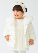 ABEL & LULA Saténová elegantná bunda s kapucňou Satin Jacket Baby krémová 5804 | Welcomebaby.sk