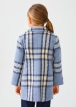 ABEL & LULA Károvaný kabát modrý Plaid coat blue 5828 | Welcomebaby.sk