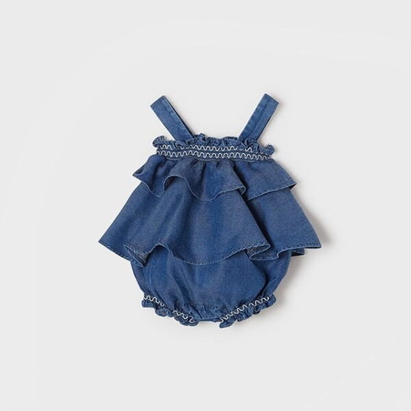 MAYORAL Rifľový overal baby modrý Denim romper 1683 | Welcomebaby.sk