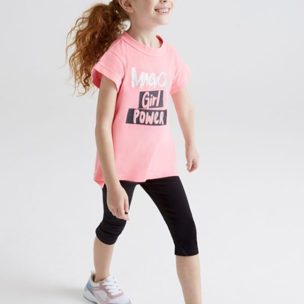 MAYORAL Legíny s tričkom Power Short leggings girl ružová 3764 | Welcomebaby.sk