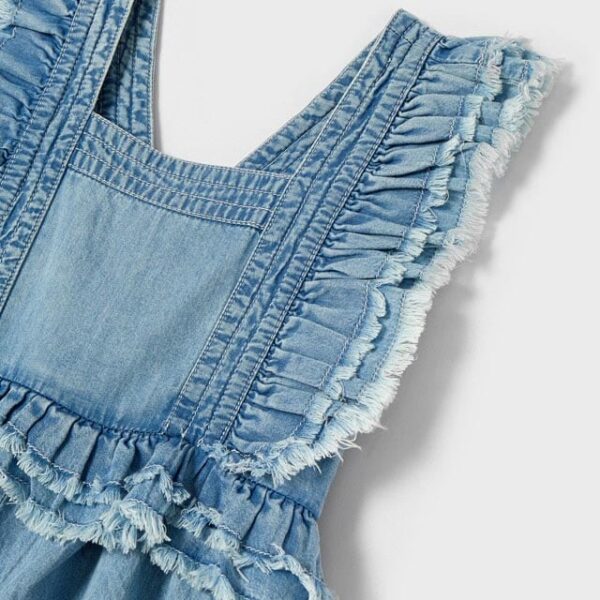 Mayoral Kraťasový overal svetlomodrý Jumpsuit light denim 3834 | Welcomebaby.sk