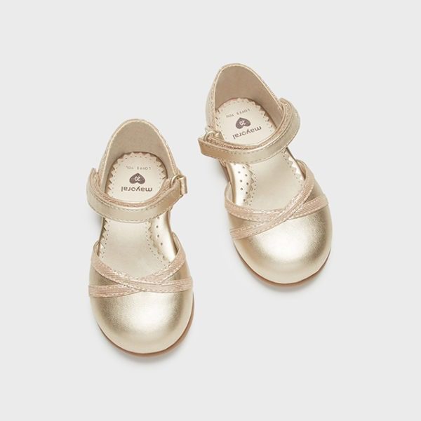 MAYORAL Sandále zlaté Mary Jane shoes gold 41348 | Welcomebaby.sk