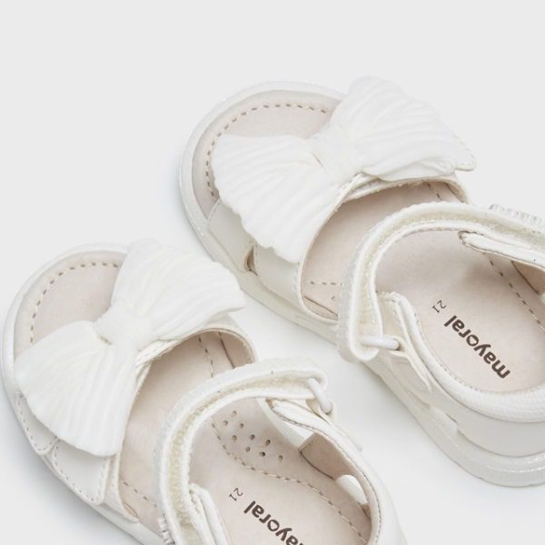 MAYORAL Sandále s mašľou Bow sandals biele 41356 | Welcomebaby.sk