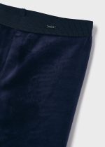 MAYORAL Velúrové legíny tmavomodré Velvet leggings girl navy blue 712 | Welcomebaby.sk